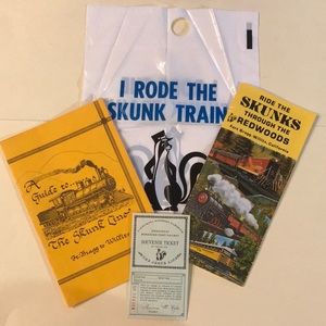 VINTAGE Redwoods Skunk Train Memorabilia